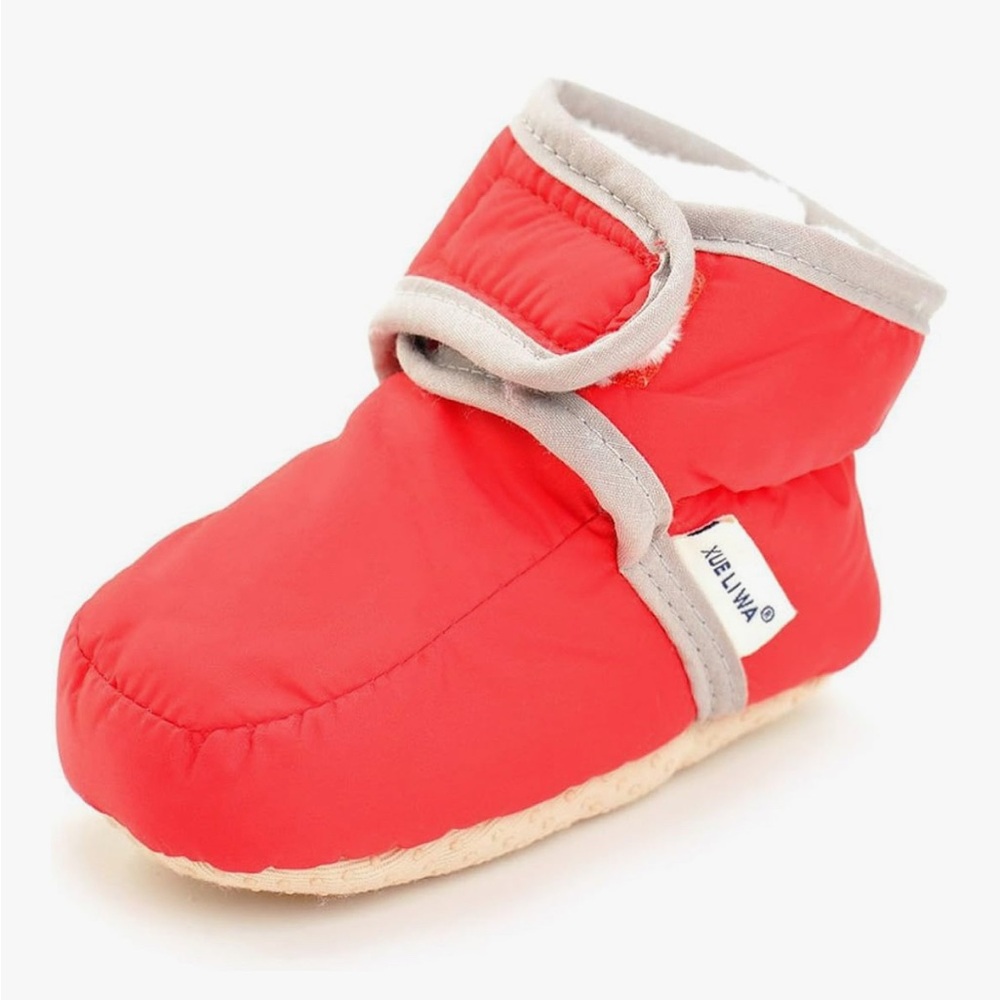 Red Baby Booties - Picture 2 of 3